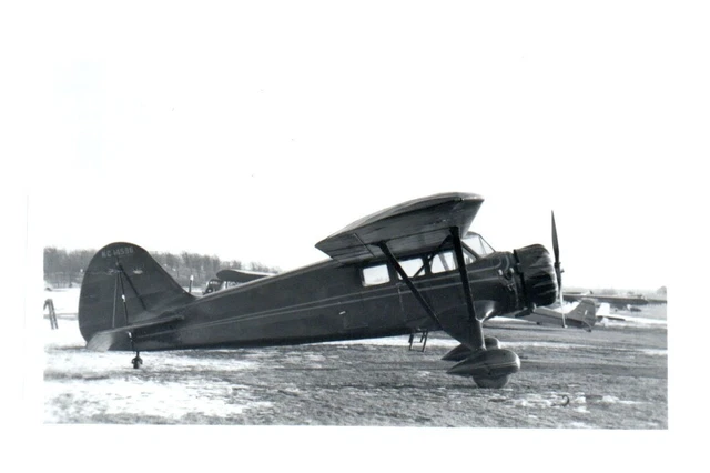 Stinson Reliant Straight Wing Airplane Aircraft Vintage Photograph 5x3.5 NC14595