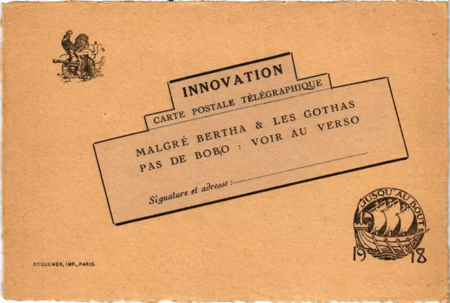 CPA PARIS Innovation carte postale telegraphique (1243349)