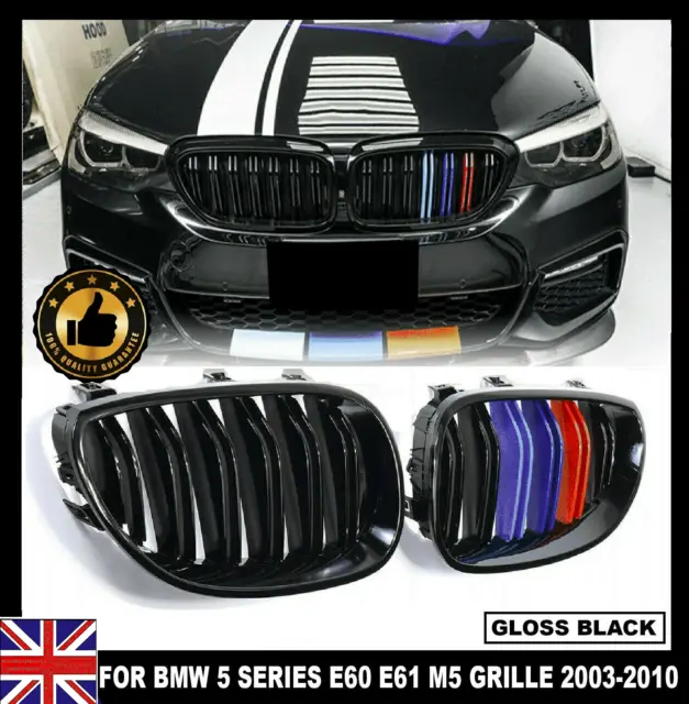 For Bmw 5 Series E60 E61 Colorful Dual Slats Front Kidney Grille Grills 03-10 Uk