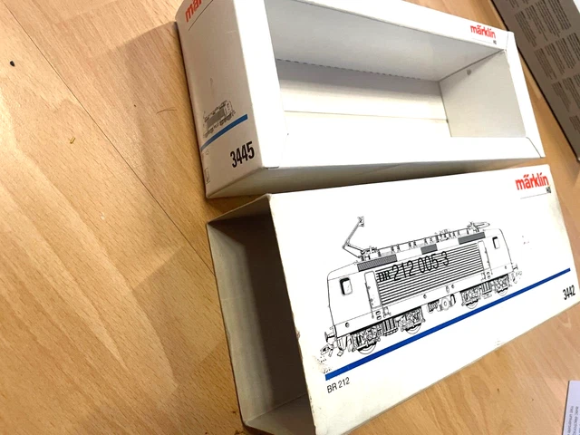 MÄRKLIN HO LEERKARTON nr. 3445 + Schuber nr. 3442 ohne Einsatz EMPTY ...