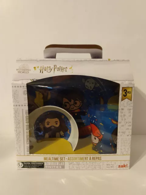 New - Harry Potter 3-Piece Kid's Mealtime Set - Includes Tumbler, Bowl and Plate