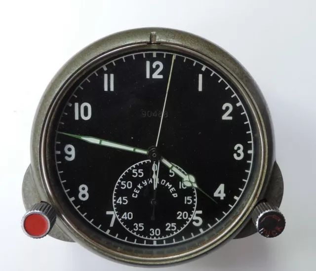 RARE Mig Clock Watch Panel 59 CHP Soviet Military Aviation USSR Vintage 59 ЧП