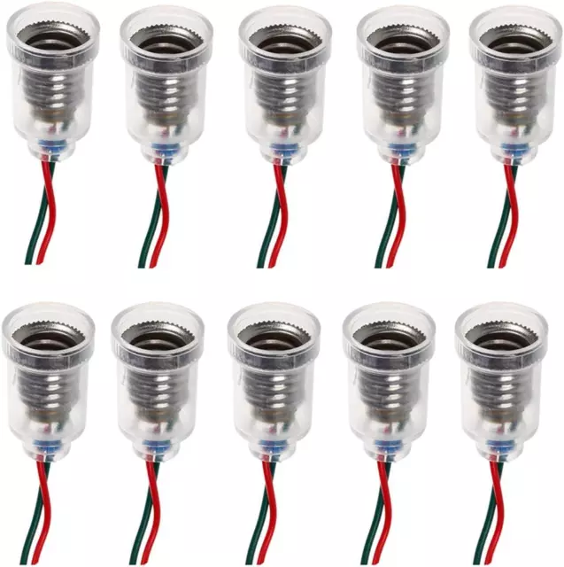 Gutreise 10PCS E10 Lamps Base E10 LED Screw-Mount Small Bulbs Holder E10 Light B