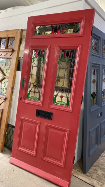 Stunning Leaded Glass - Period Victorian Huge Front Door - Antique Reclaimed!