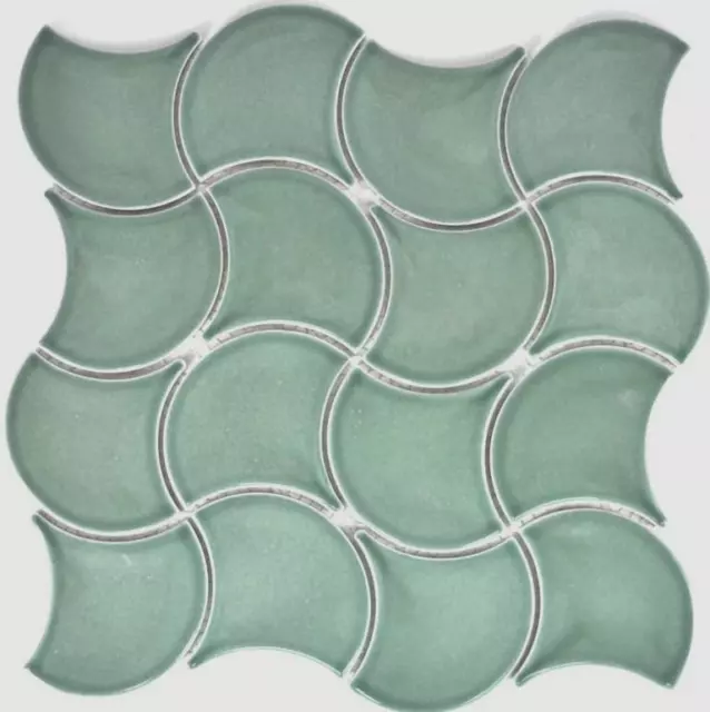 Mosaico Piastrella di ceramica piatto doccia petrolio lucido 13-FSW18_f|10foglie