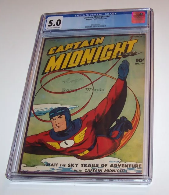 Captain Midnight #44 - Fawcett Publications 1946 Golden Age - CGC VG/FN 5.0