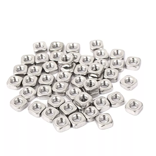 M3x 5,4x 2,4 304 en acier inoxydable carré Machine à vis 50Pcs écrous