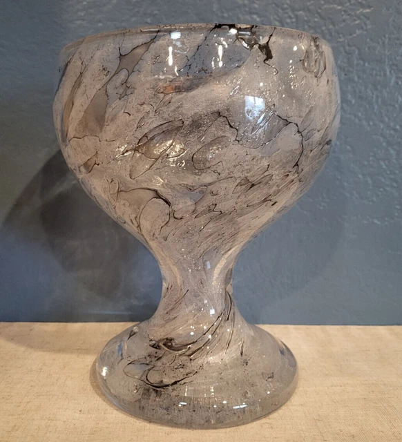 PEILL PUTZLER Glass Bowl Chalice Vase Schleiergraphit