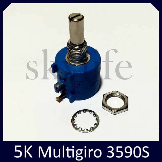 Potenziometro Multigiro Resistenza Regolabile 5K Ohm a Filo Avvolto per Circuiti Elettronici Potenziometro Multigiro Resistenza Regolabile 5K Ohm a Filo Avvolto per Circuiti Elettronici