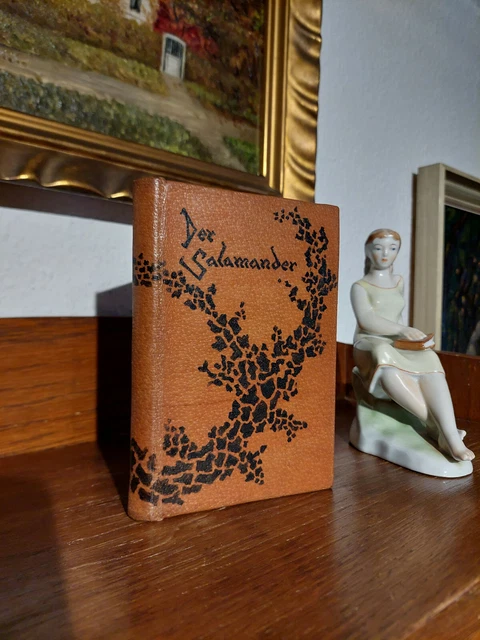 Paul Heyse DER SALAMANDER Tagebuch TERZINEN Schöner LEDER HANDEINBAND Unikat 2