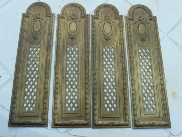4 French vintage finger or door plates Louis XVI style