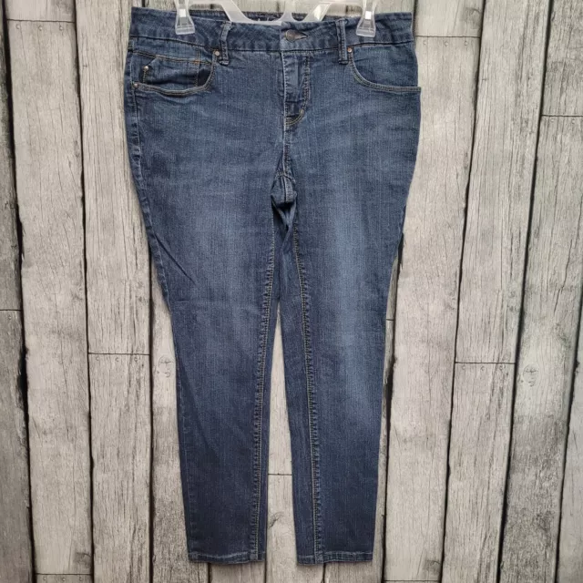 Faded Glory Jeans Womens 12P Petite Skinny Leg Medium Wash
