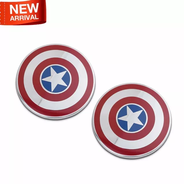 CAPTAIN AMERICA Logo Shield 100% 3D Metal Car Auto Motor Badge Emblem Sticker