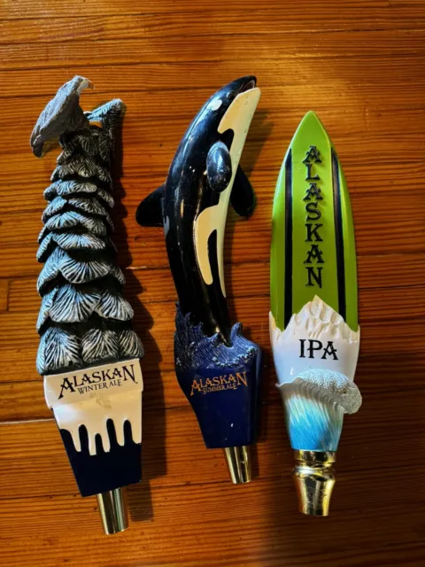 Alaskan Brewing Co. Tap Handles …three!!!! Eagle, Surfboard, Orca, Rare