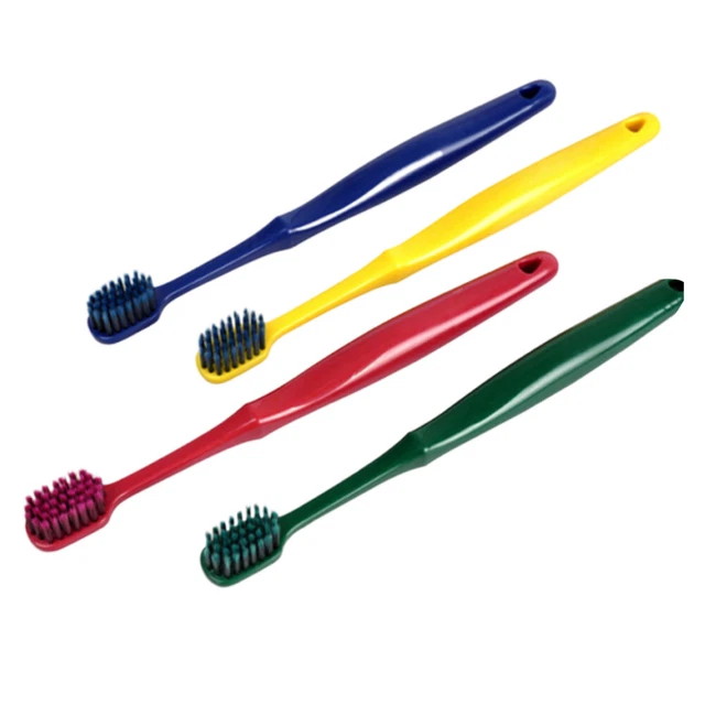 4 piezas Cepillo de dientes Wide Head cepillos de dientes domésticos con cerdas suaves -W