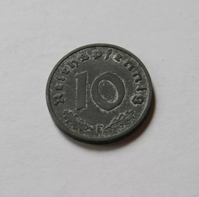 ALLIIERTE BESATZUNG: 10 Reichspfennig 1945 F, J. 375, fast stempelglanz