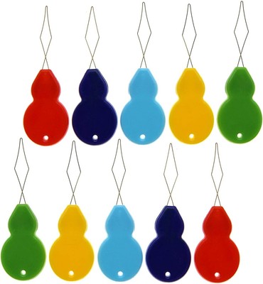 100 Pezzi Xinlie Filo di Plastica Infila Rivelatore di Infilatori di Aghi a Forma di Zucca in Filo di Ottone in Plastica Infila Ago in Plastica,con Scatola Trasparente,per Cucire e Progetti 