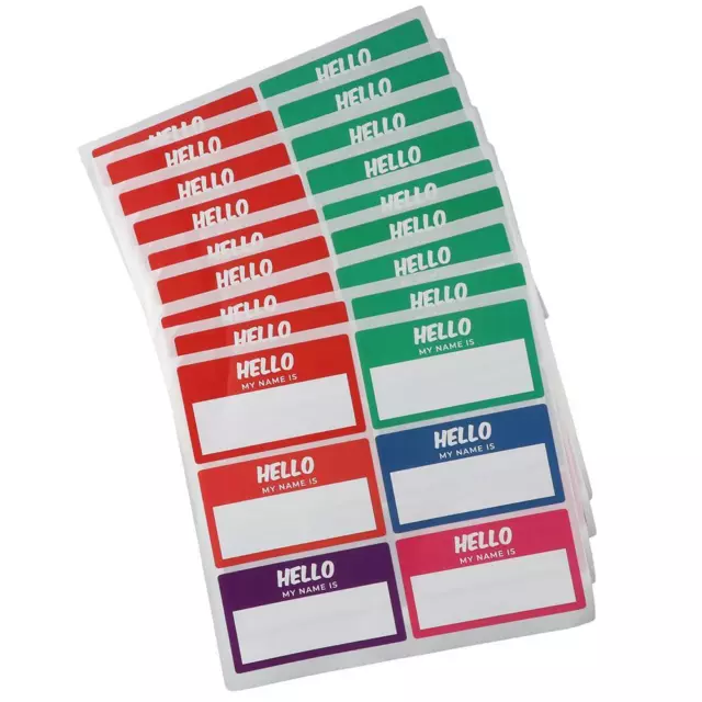 Hello My Name is My Name is Stickers Self-Adhesive Name Tag Stickers  Meeting