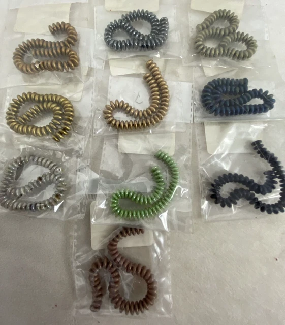 Mixed Lot CZECH ~ 10 ~ Bags ~ 6mm Various Colors Round 2 HOLES Lentil Beads WRG1