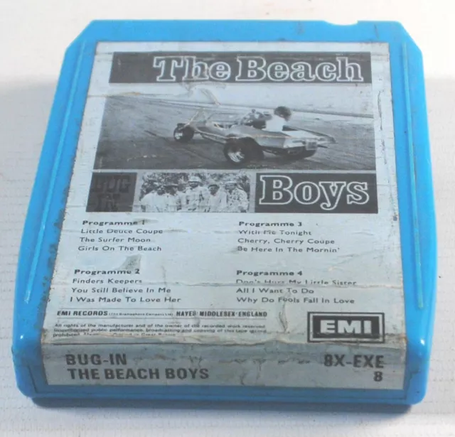 8-track 8 track tape cassette cartridge THE BEACH BOYS BUG-IN surfer moon