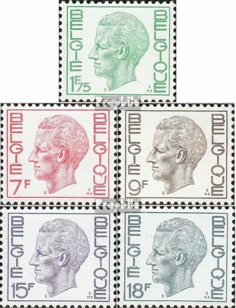 Belgien 1637y-1641y (kompl.Ausg.) postfrisch 1971 König Baudouin