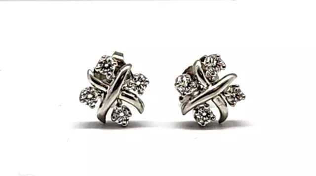 Tiffany & Co. Platinum Schlumberger Diamond Lynn Earrings