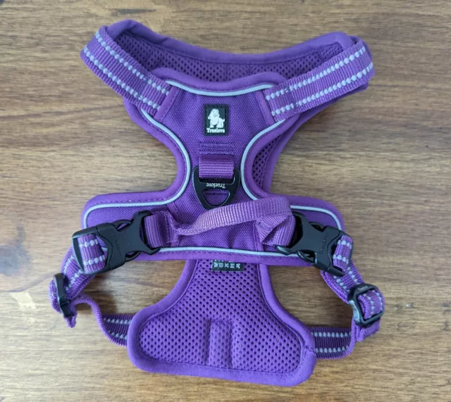 Truelove Pet Reflective Purple Small Nylon Dog Harness No Pull Adjustable