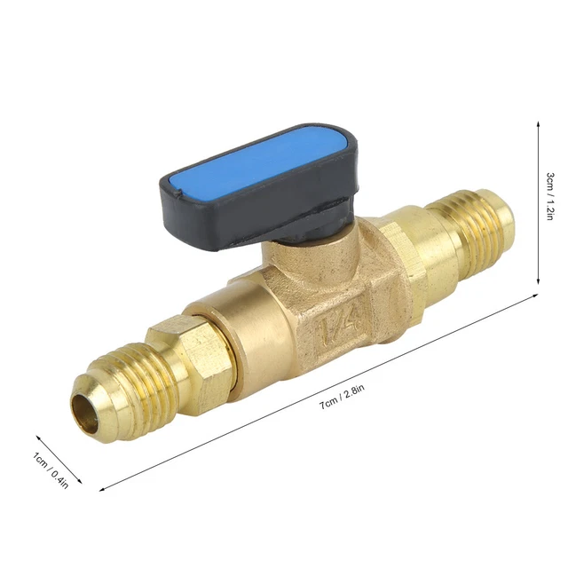 1/4SAE Conditioning Refrigerator Tools Refrigerant Control Valve Fitting YA