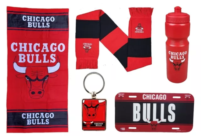 Chicago Bulls NBA Basketball Keyring Badge Scarf Towel Bottle Gift Jersey