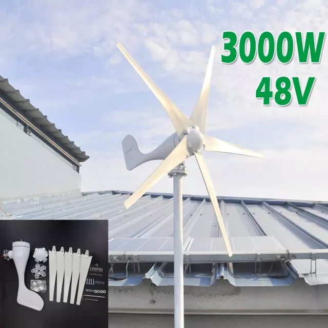 3000W 48V Windturbinen-Generator Windkraftanlage Windrad Turbine W/ Laderegler