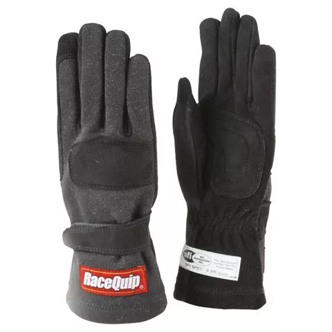 Racequip Gloves Double Layer Small Black SFI