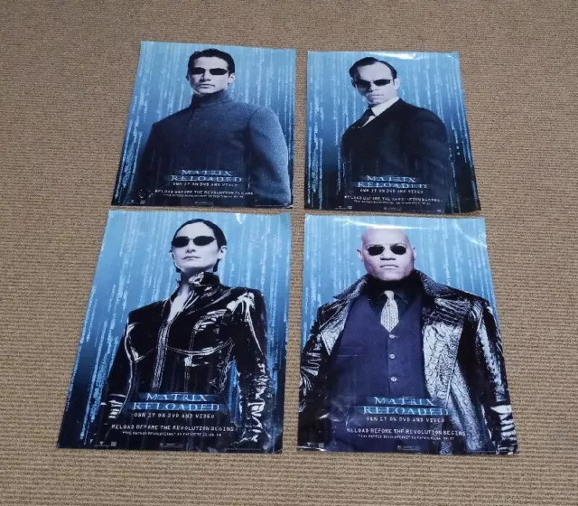The Matrix Reloaded Store Display Poster Sign Set Of 4