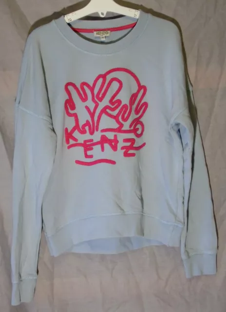 Light Blue Logo Front Sweater Jumper Age 14 Years Kenzo