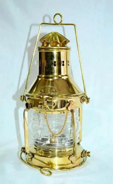 Solid Brass Antique Nautical Miner Ship Vintage Oil Lamp Maritime Lantern Style