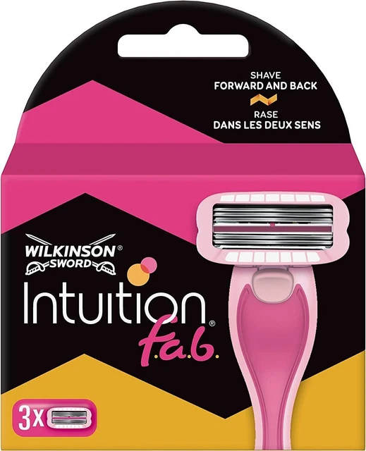 Wilkinson Sword Intuition Fab Damen Rasierklinge Minen - rosa, 3er-Pack