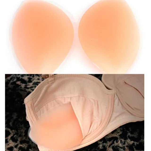 Triangle Push-up Silicone Bra Inserts Breasts Pad Bikini Bra Cleavage Enhancers