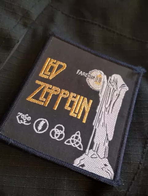Led Zeppelin vintage 80S patch, Led IV farewell, with gold and silver lettering.