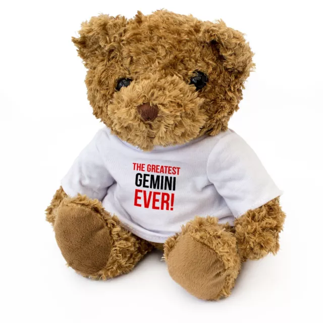 NEW - THE GREATEST GEMINI EVER - Teddy Bear - Cute Cuddly Soft - Gift Present