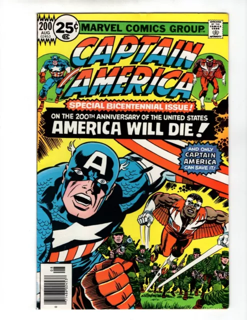 Marvel Comics Captain America Volume 1 Book #200 August 1976 Bicentennial Issue