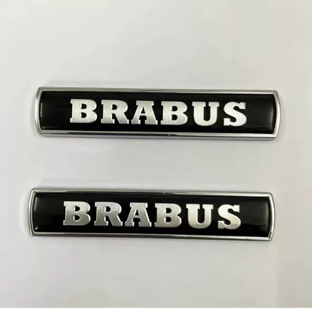 2 Kotflügel BRABUS Abzeichen Aufkleber Embleme Mercedes Benz Zubehör Schwarz