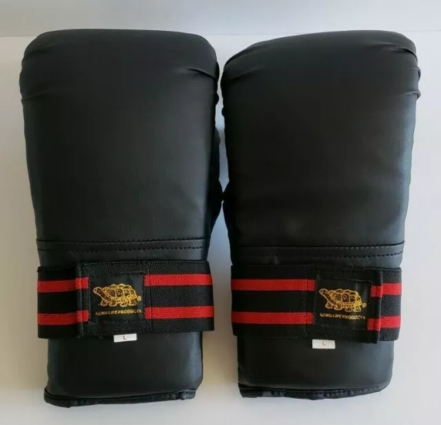 Black Long Life Product Martial Arts Sparring Gloves Size L