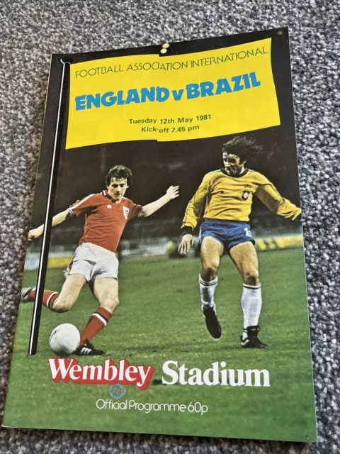 England V Brazil 12th May 1981 Football Programme