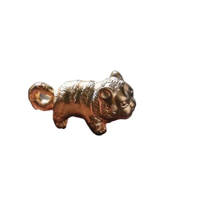 Mini, Tiny Gold Tiger Made Of Brass, Desk Accent, Decor 🐯