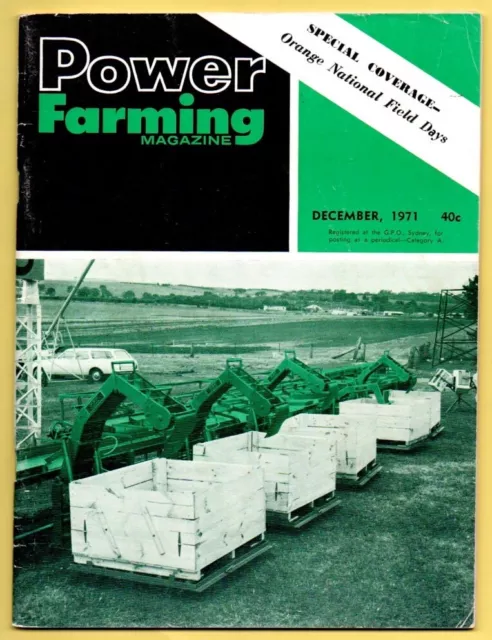 Vintage POWER FARMING Australian NZ Agriculture Magazine DEC 1971  Advertising