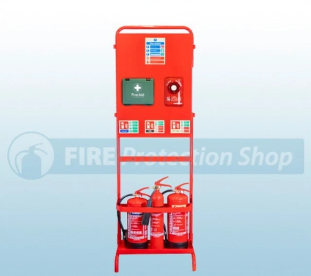 DOUBLE FIRE EXTINGUISHER Stand O- Perfect for construction, office or ...