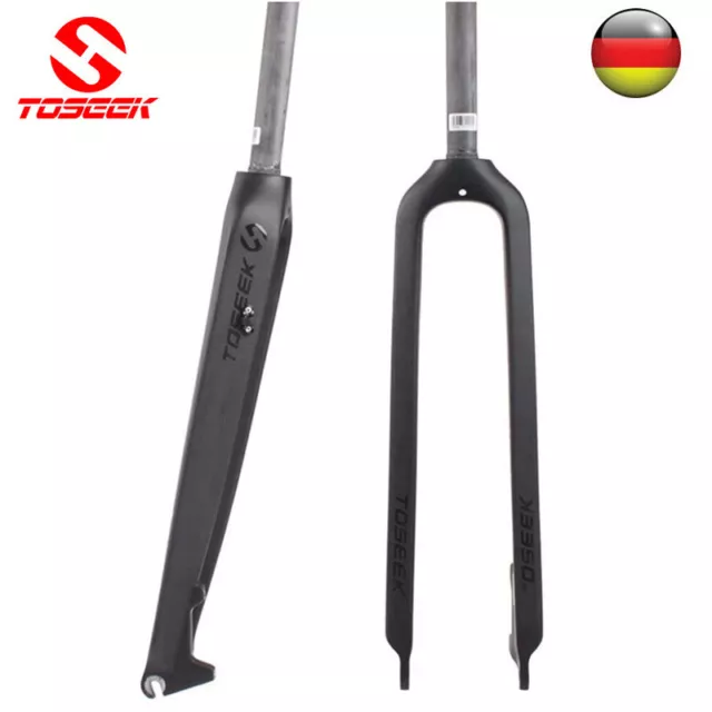 26 / 27.5 / 29 MTB Fahrradgabel aus Vollcarbon 1-1/8 Scheibenbremsen Starrgabeln