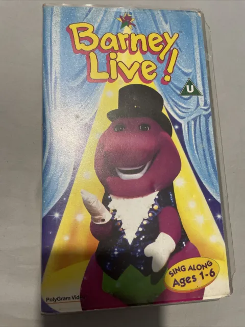 BARNEY - LIVE In New York City (VHS, 1995). Outer Case Damage Shown In ...