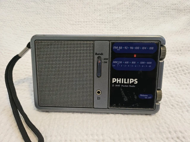 Radio Vintage Philips AE1850 - FM / MW - Argenté - Fonctionnelle