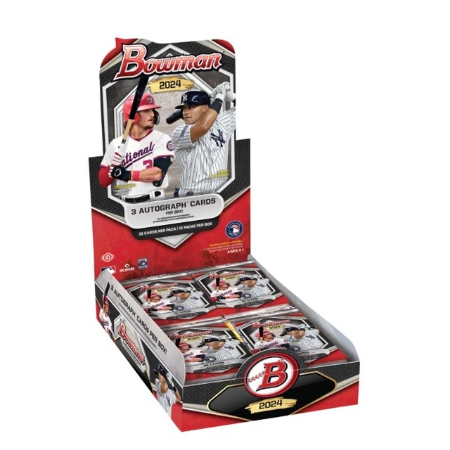 2024 BOWMAN HTA JUMBO Baseball Factory Sealed Box 3 Chrome Auto per box