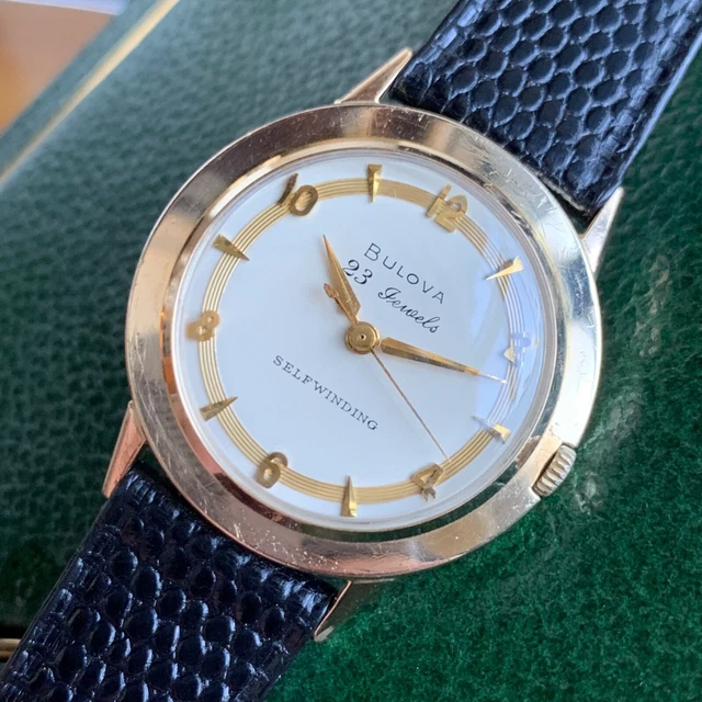 1959 Bulova 23 Jewels 10BZAC Adjusted Automatic 10K RGP Wristwatch - Serviced